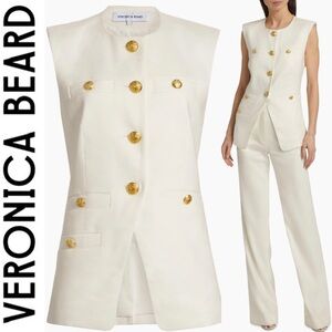 Veronica Beard Tamara Linen Vest